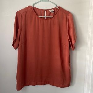 A new day rust orange blouse large
